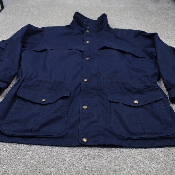 Eddie Bauer Jacket Adult XL Wool Lined Mountain Parka Blue Full Zip Utility Coat - Picture 2 of 16